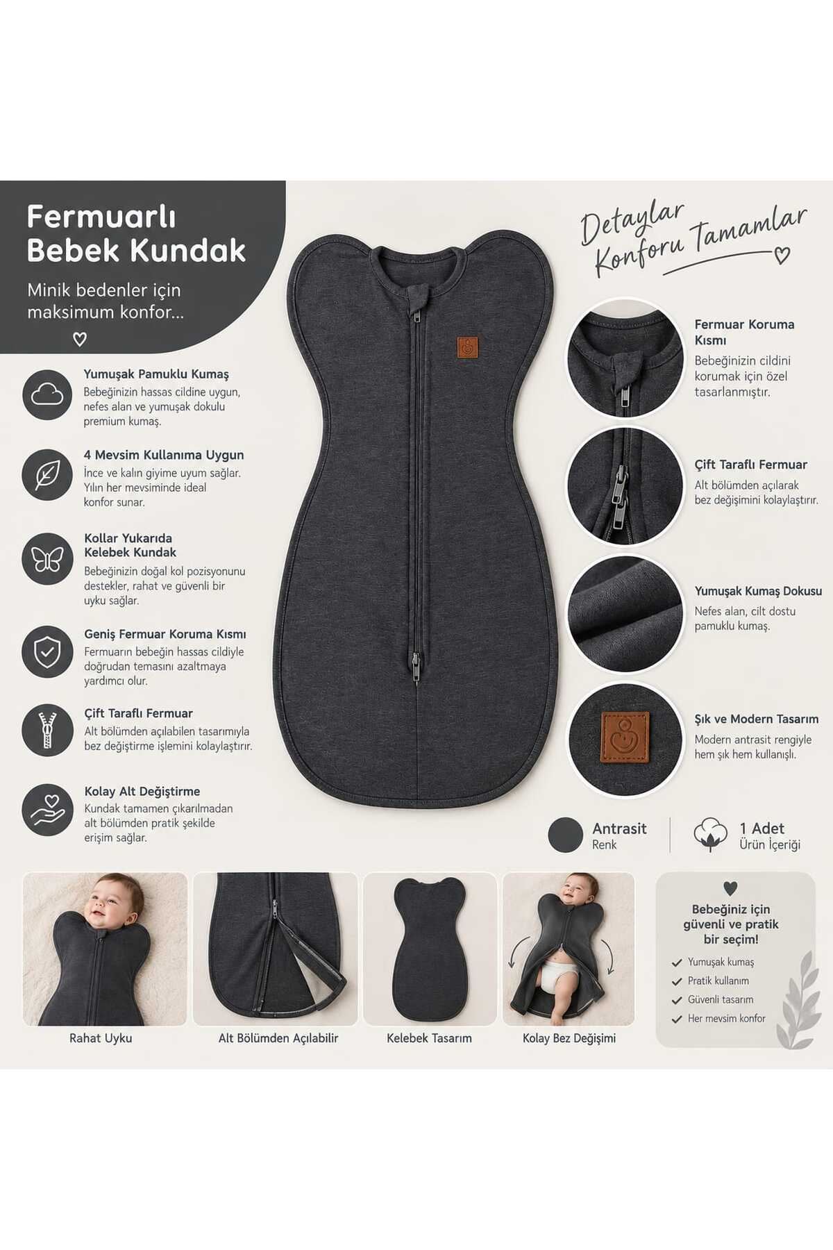Yeni Doğan Uyku Tulumu Kundax Kompak 1.Sınıf — görsel 4